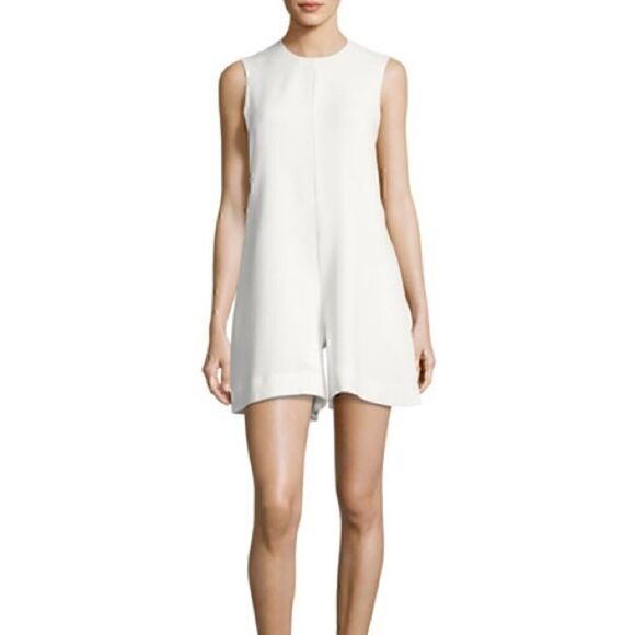 NWT- Kendall + Kylie Sleeveless A-line Open Back Romper,  White size XS - Picture 1 of 9